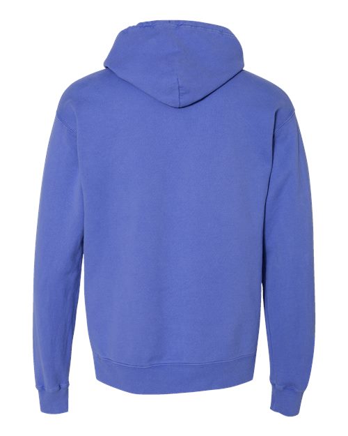 Unisex Garment-Dyed Hooded Sweatshirt - Deep Forte Blue Back