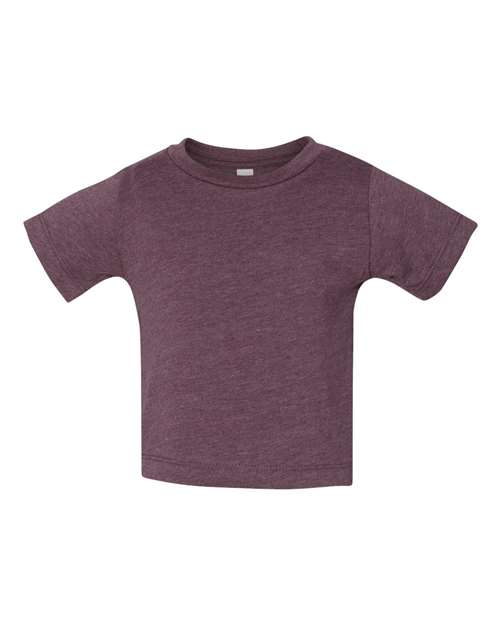 BELLA + CANVAS Infant Jersey Tee - Heather Maroon Front