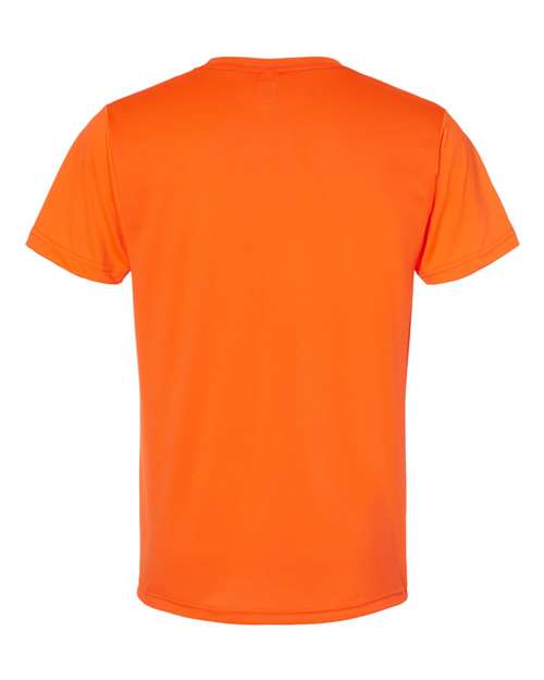 Unisex USA-Made Performance T-Shirt - Bright Orange Back