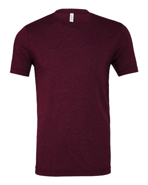BELLA + CANVAS Triblend Tee - Solid Maroon Triblend Front