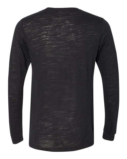 Unisex Jersey Long Sleeve Tee - Solid Black Slub Back