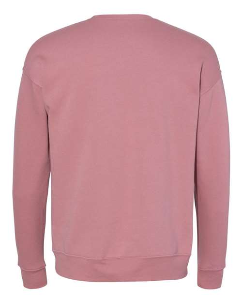 Unisex Sponge Fleece Drop Shoulder Crewneck Sweatshirt - Mauve Back