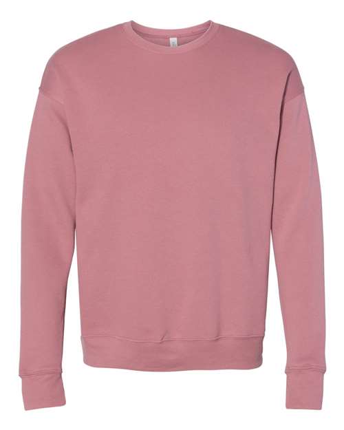 Unisex Sponge Fleece Drop Shoulder Crewneck Sweatshirt - Mauve Front