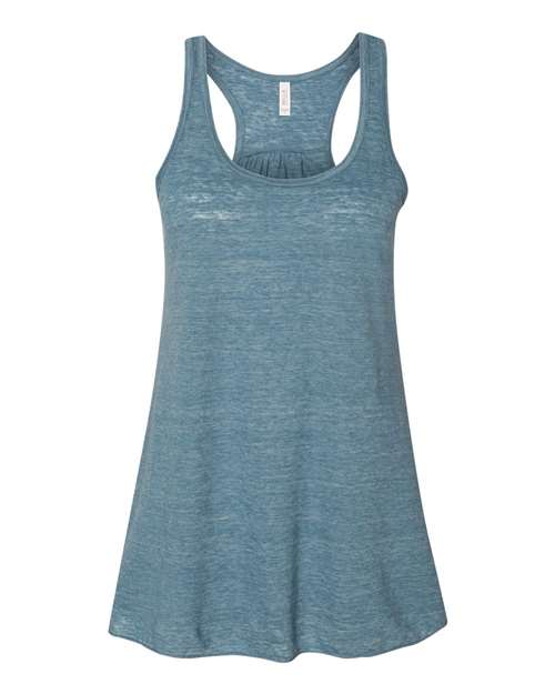 Women's Flowy Racerback Tank - Denim Slub Front
