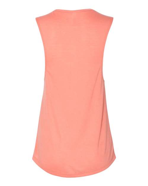 Women's Flowy Scoop Muscle Tank - Sunset Back