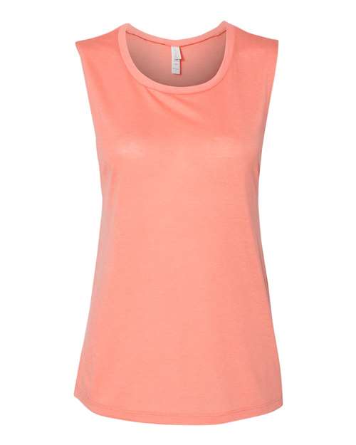 Women's Flowy Scoop Muscle Tank - Sunset Front