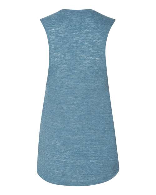 Women's Flowy Scoop Muscle Tank - Denim Slub Back