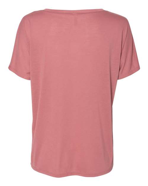 Women’s Slouchy V-Neck Tee - Mauve Back