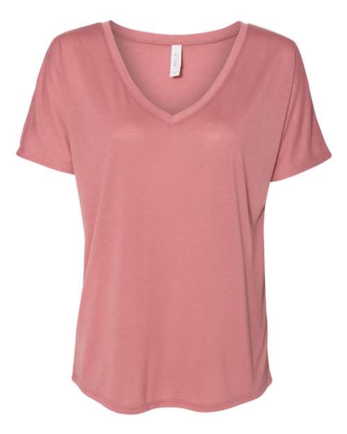Women’s Slouchy V-Neck Tee - Mauve Front