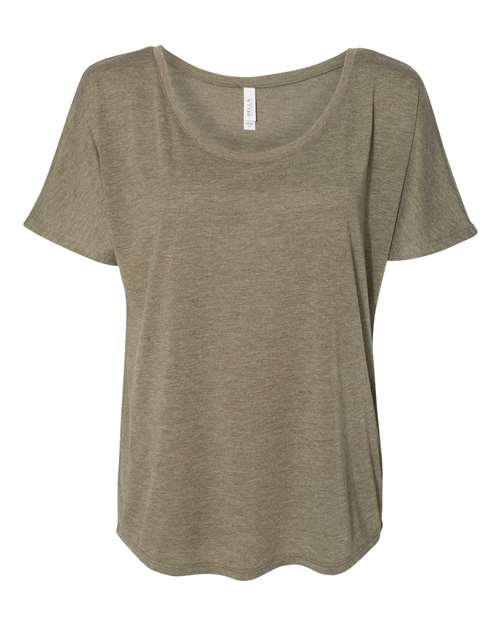 Women’s Slouchy Tee - Heather Olive Front