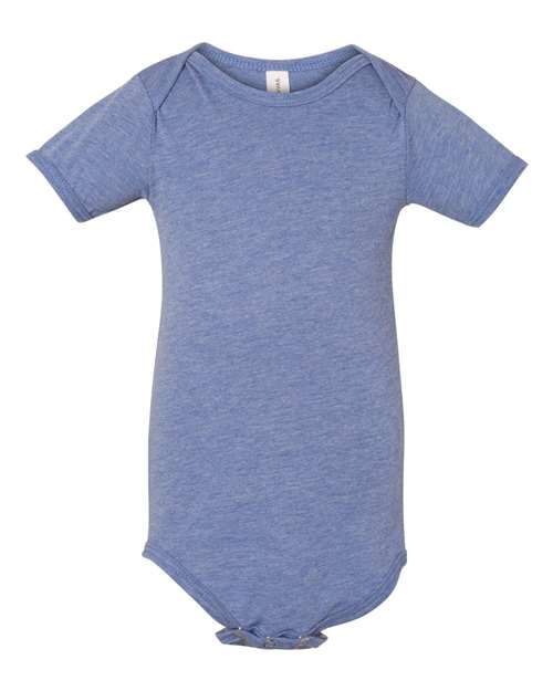 BELLA + CANVAS Infant Triblend One Piece - Blue Triblend Front