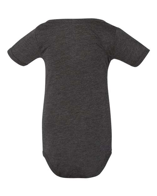 Infant Triblend One Piece - Charcoal Black Triblend Back