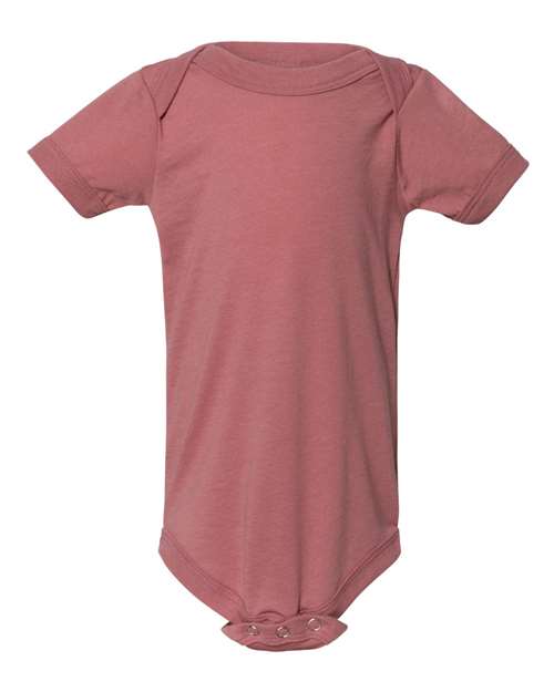 Infant Triblend One Piece - Mauve Triblend Front