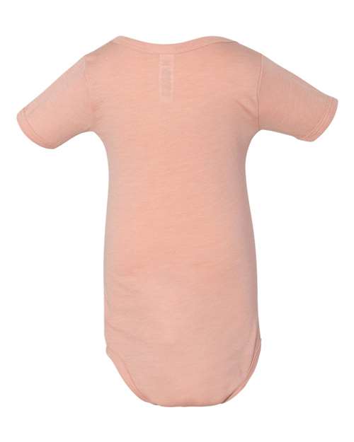 Infant Triblend One Piece - Peach Triblend Back