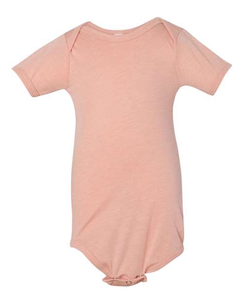 Infant Triblend One Piece - Peach Triblend Front