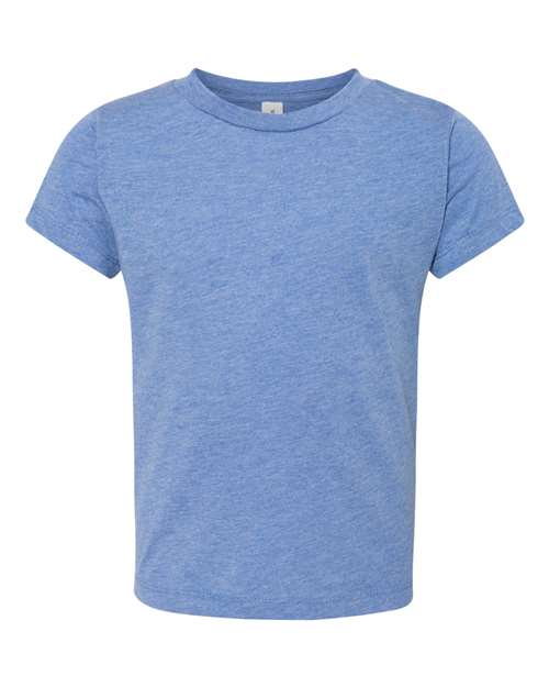 Toddler Triblend Tee - Blue Triblend Front