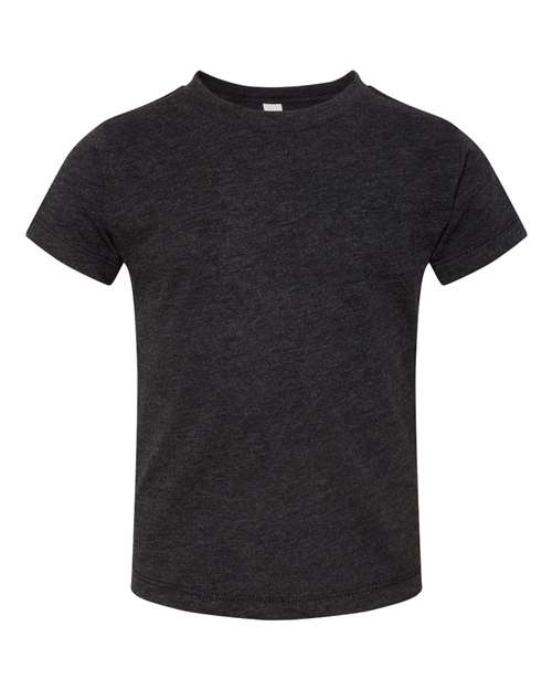 Toddler Triblend Tee - Charcoal Black Triblend Front