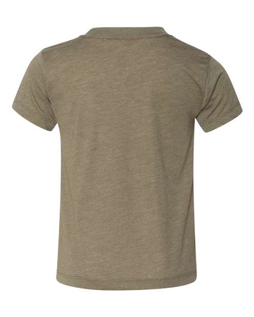 Toddler Triblend Tee - Olive Triblend Back