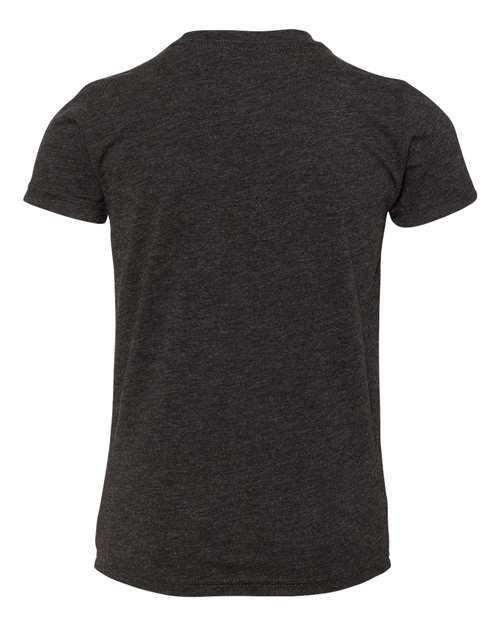 Youth Triblend Tee - Charcoal Black Triblend Back