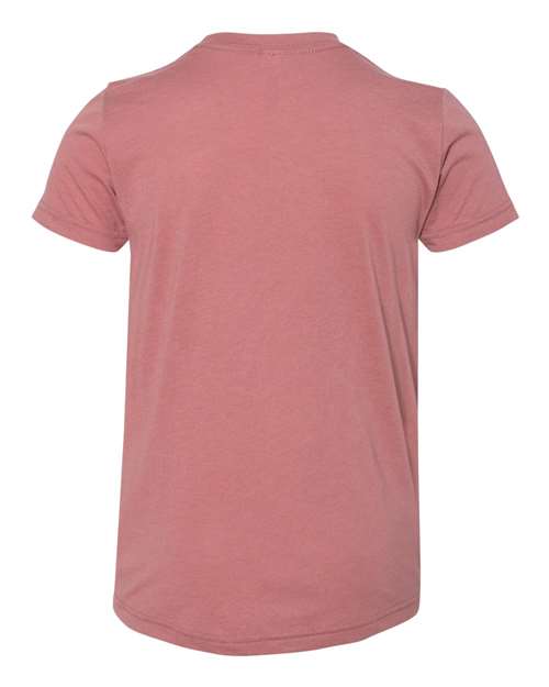 Youth Triblend Tee - Mauve Triblend Back
