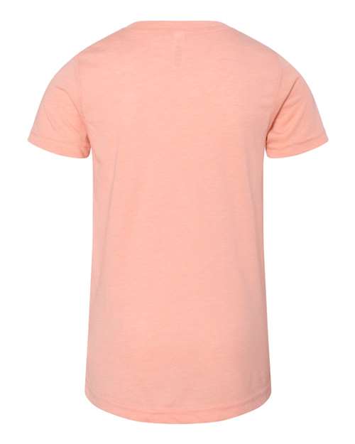 Youth Triblend Tee - Peach Triblend Back