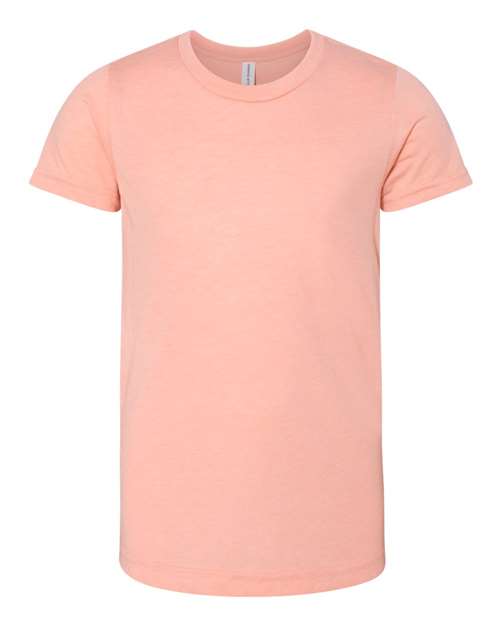 Youth Triblend Tee - Peach Triblend Front