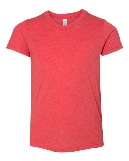 Youth Triblend Tee - Red Triblend Front