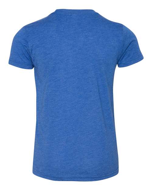 Youth Triblend Tee - True Royal Triblend Back