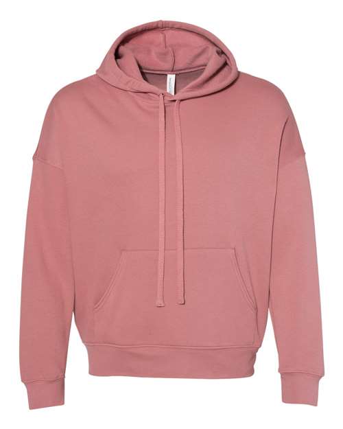 Unisex Sponge Fleece Drop Shoulder Hoodie Sweatshirt - Mauve Front