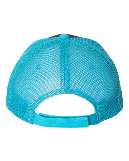 Sandwich Trucker Cap - Charcoal/ Neon Blue Back