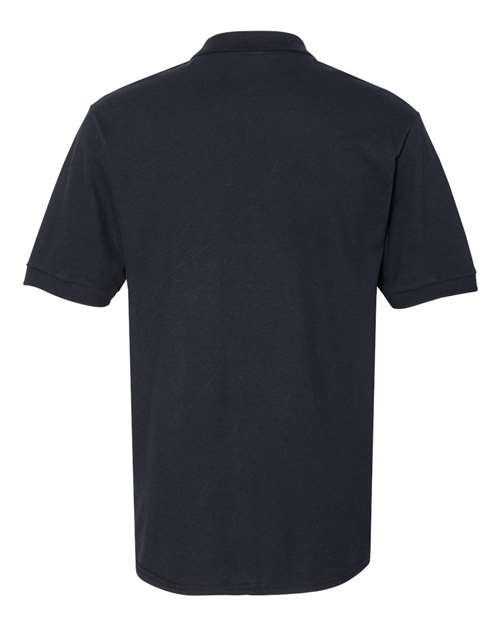 Men's 100% Ring-Spun Cotton Piqué Polo - Black Back