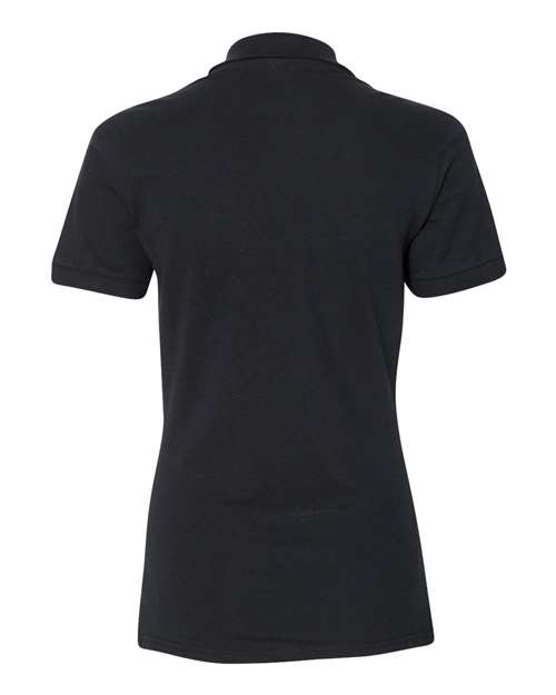 Women's 100% Ring-Spun Cotton Piqué Polo - Black Back