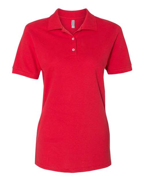 Women's 100% Ring-Spun Cotton Piqué Polo - True Red Front