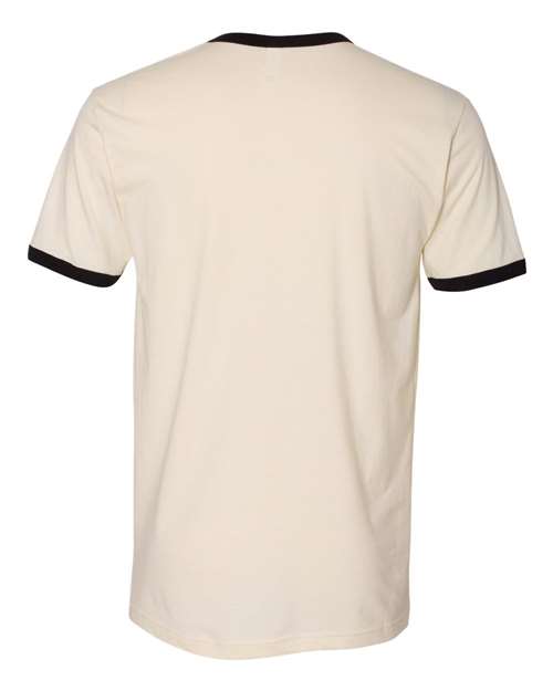 Unisex Cotton Ringer T-Shirt - Natural/ Black Back