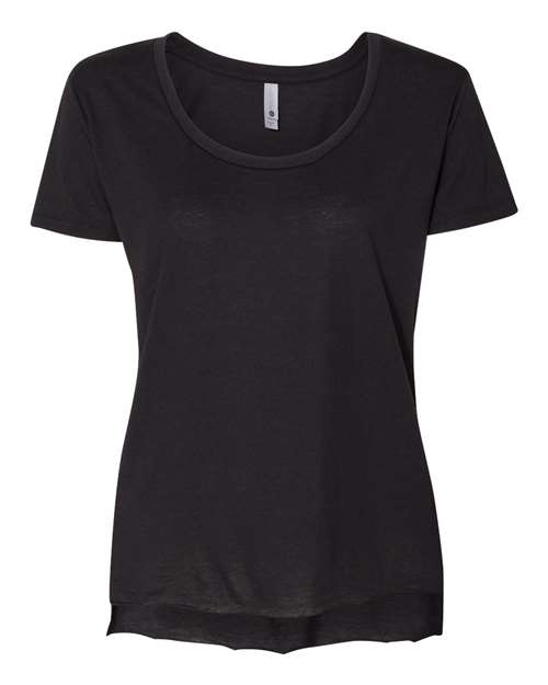 Women's Festival Scoop Neck T-Shirt - Black Front