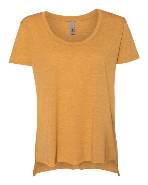 Women's Festival Scoop Neck T-Shirt - Antique Gold Front