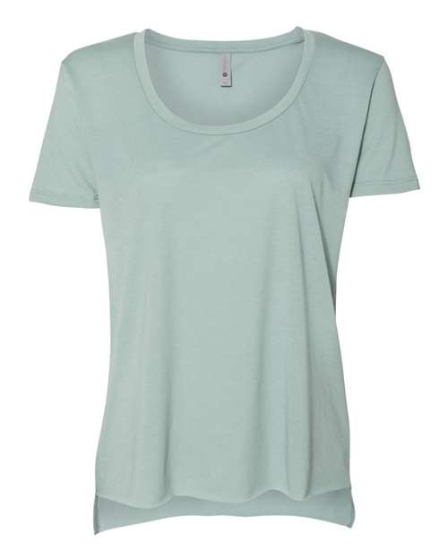 Women's Festival Scoop Neck T-Shirt - Stonewash Green Front