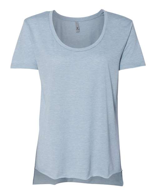 Women's Festival Scoop Neck T-Shirt - Stonewash Denim Front