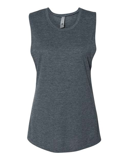 Women’s Festival Muscle Tank - Antique Denim Front