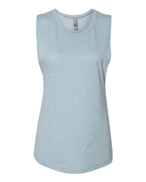 Women’s Festival Muscle Tank - Stonewash Denim Front