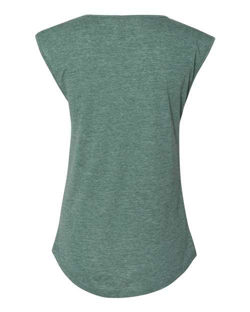Women's Festival Sleeveless Deep V-Neck T-Shirt - Royal Pine Back