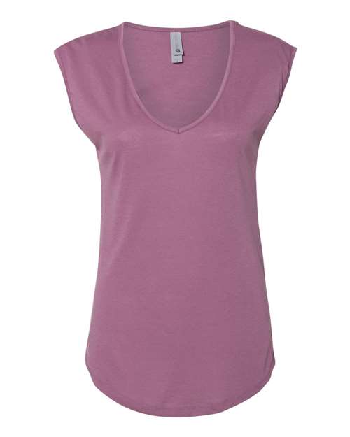 Women's Festival Sleeveless Deep V-Neck T-Shirt - Shiraz Front