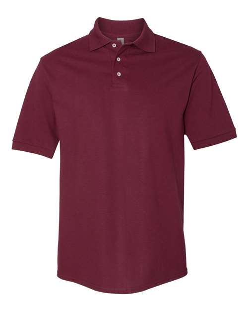 Men's 100% Ring-Spun Cotton Piqué Polo - Maroon Front