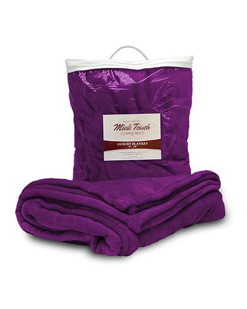 Mink Touch Luxury Blanket - Plum Front