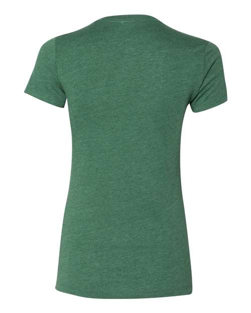 Women's Slim Fit Tee - Heather Grass Green Back