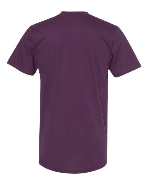Unisex Fine Jersey Tee - Eggplant Back