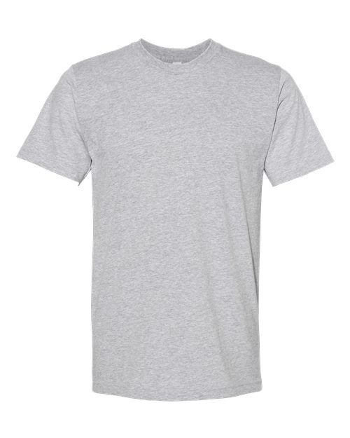 Unisex Fine Jersey Tee - Heather Grey Front