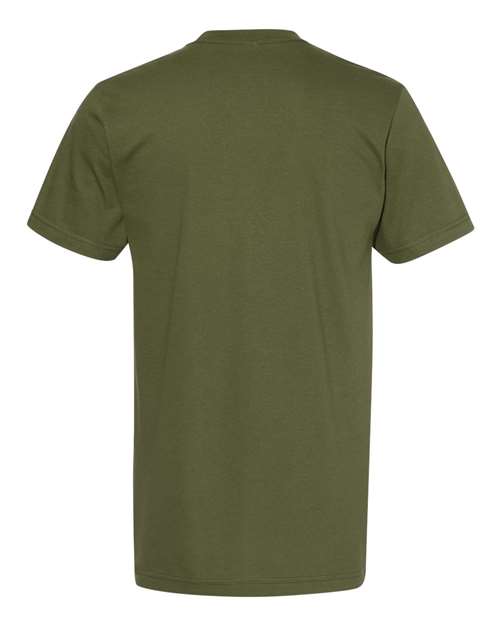 Unisex Fine Jersey Tee - Olive Back