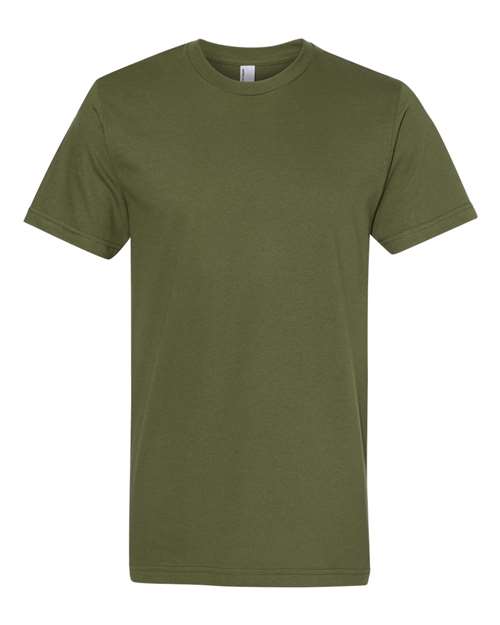 Unisex Fine Jersey Tee - Olive Front