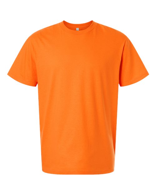 Unisex Fine Jersey Tee - Orange Front